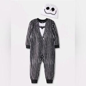 Nwt Nightmare Before Christmas Toddler Boys Jack Skellington 2pc Sleeper &Hat PJ